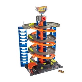 Hot Wheels City Mega Garage Playset w/ Corkscrew Elevator